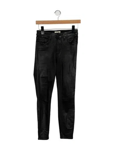 Pre-owned L'agence Mid-rise Skinny Leg Jeans In Black