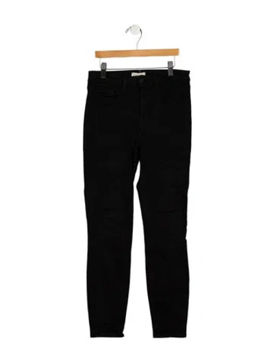 Pre-owned L'agence Mid-rise Skinny Leg Jeans In Black