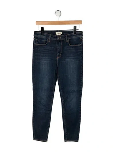 Pre-owned L'agence Mid-rise Skinny Leg Jeans In Black