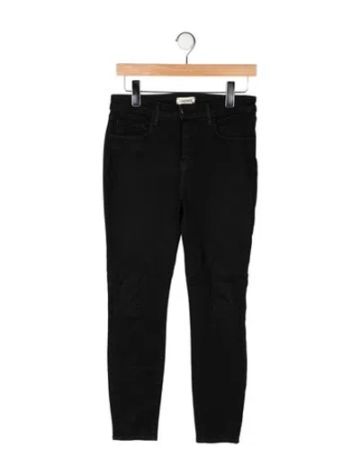 Pre-owned L'agence Mid-rise Skinny Leg Jeans In Black