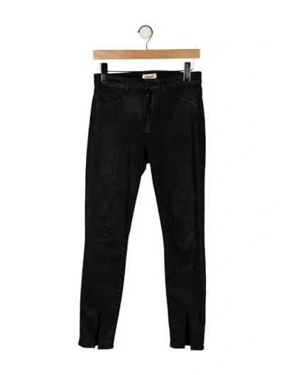 Pre-owned L'agence Mid-rise Skinny Leg Jeans In Black