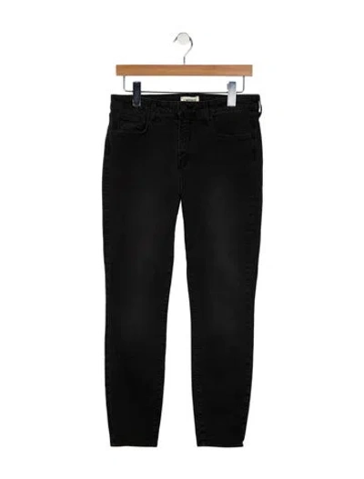 Pre-owned L'agence Mid-rise Skinny Leg Jeans In Black