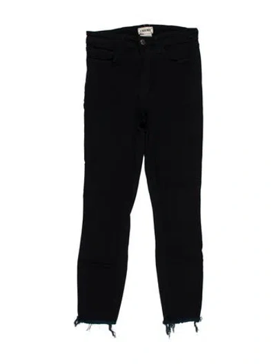 Pre-owned L'agence Mid-rise Skinny Leg Jeans In Black