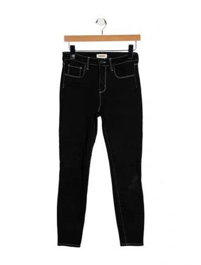 Pre-owned L'agence Mid-rise Skinny Leg Jeans In Black
