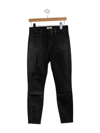 Pre-owned L'agence Mid-rise Skinny Leg Jeans In Black