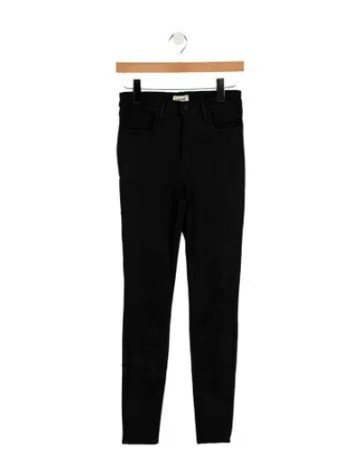 Pre-owned L'agence Mid-rise Skinny Leg Jeans In Black