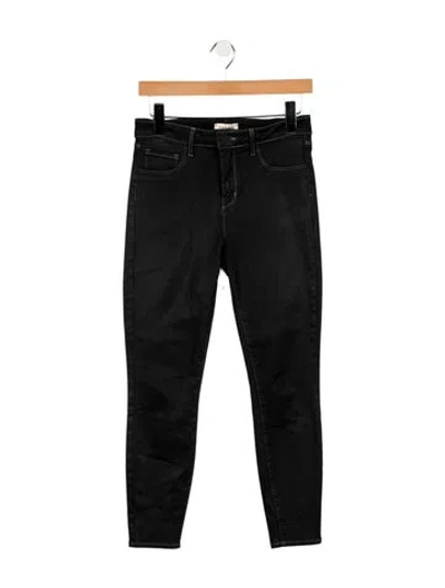 Pre-owned L'agence Mid-rise Skinny Leg Jeans In Black