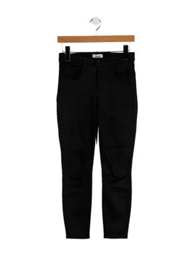 Pre-owned L'agence Mid-rise Skinny Leg Jeans In Black