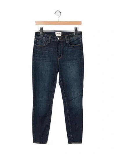 Pre-owned L'agence Mid-rise Skinny Leg Jeans In Black