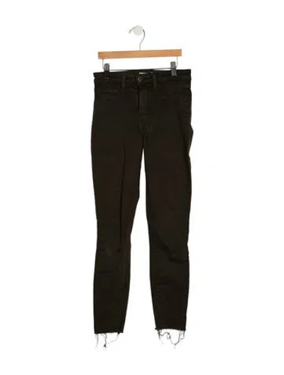 Pre-owned L'agence Mid-rise Skinny Leg Jeans In Black