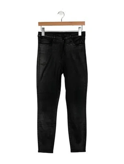 Pre-owned L'agence Mid-rise Skinny Leg Jeans In Black