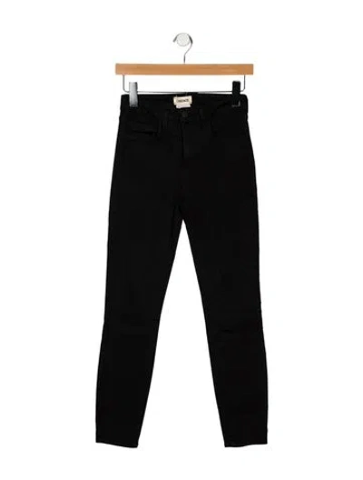 Pre-owned L'agence Mid-rise Skinny Leg Jeans In Black
