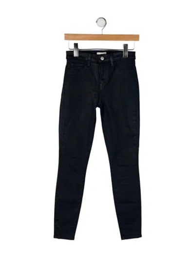 Pre-owned L'agence Mid-rise Skinny Leg Jeans In Black