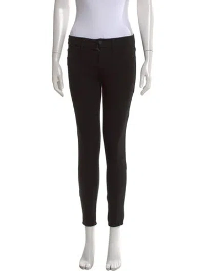 Pre-owned L'agence Mid-rise Skinny Leg Jeans In Black