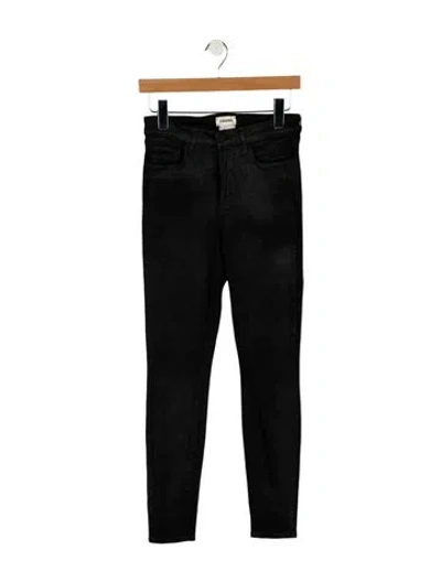 Pre-owned L'agence Mid-rise Skinny Leg Jeans In Black