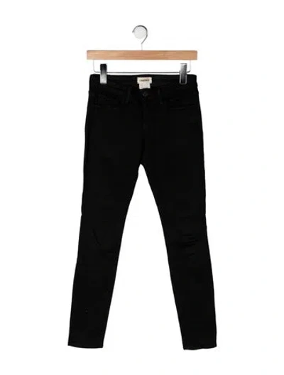 Pre-owned L'agence Mid-rise Skinny Leg Jeans In Black