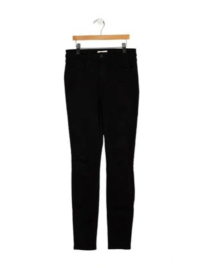 Pre-owned L'agence Mid-rise Skinny Leg Jeans In Black
