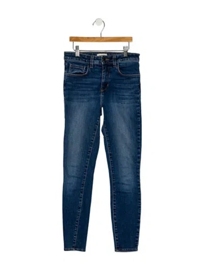 Pre-owned L'agence Mid-rise Skinny Leg Jeans In Blue