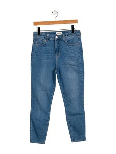 Pre-owned L'agence Mid-rise Skinny Leg Jeans In Blue