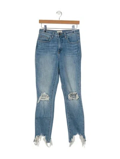 Pre-owned L'agence Mid-rise Skinny Leg Jeans In Blue