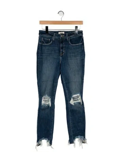 Pre-owned L'agence Mid-rise Skinny Leg Jeans In Blue