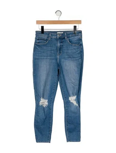 Pre-owned L'agence Mid-rise Skinny Leg Jeans In Blue
