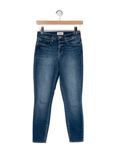 Pre-owned L'agence Mid-rise Skinny Leg Jeans In Blue
