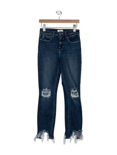 Pre-owned L'agence Mid-rise Skinny Leg Jeans In Blue