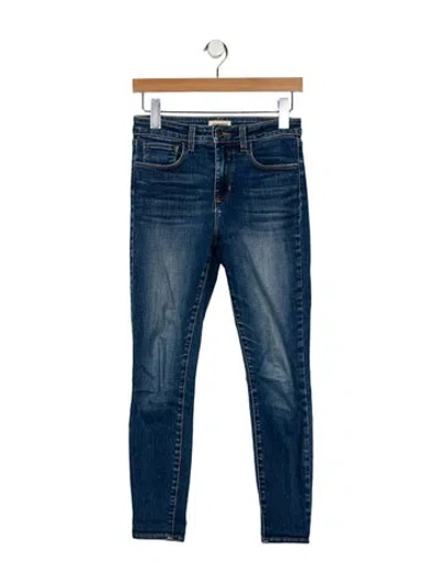 Pre-owned L'agence Mid-rise Skinny Leg Jeans In Blue