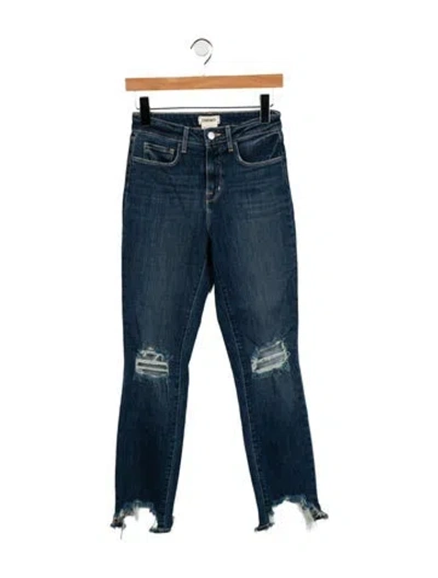 Pre-owned L'agence Mid-rise Skinny Leg Jeans In Blue