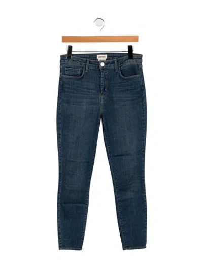 Pre-owned L'agence Mid-rise Skinny Leg Jeans In Blue