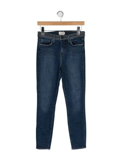 Pre-owned L'agence Mid-rise Skinny Leg Jeans In Blue