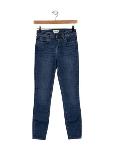 Pre-owned L'agence Mid-rise Skinny Leg Jeans In Blue