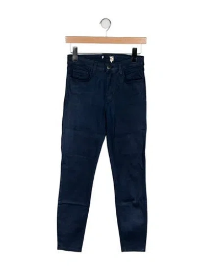Pre-owned L'agence Mid-rise Skinny Leg Jeans In Blue