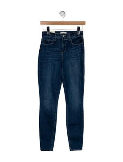 Pre-owned L'agence Mid-rise Skinny Leg Jeans In Blue