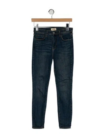Pre-owned L'agence Mid-rise Skinny Leg Jeans In Blue
