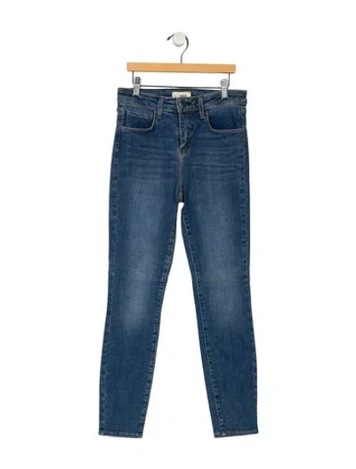 Pre-owned L'agence Mid-rise Skinny Leg Jeans In Blue