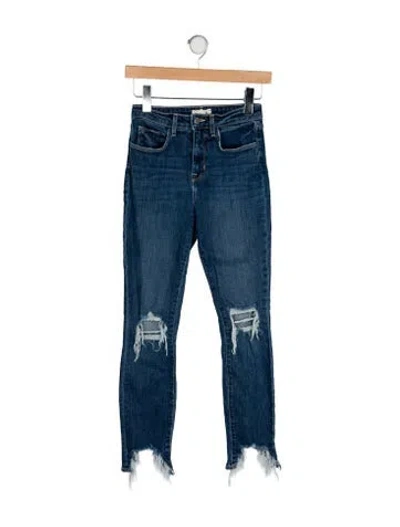 Pre-owned L'agence Mid-rise Skinny Leg Jeans In Blue