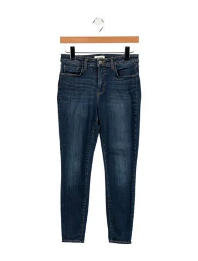 Pre-owned L'agence Mid-rise Skinny Leg Jeans In Blue