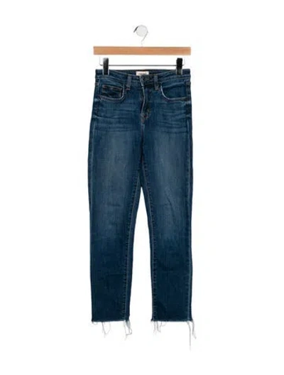 Pre-owned L'agence Mid-rise Skinny Leg Jeans In Blue