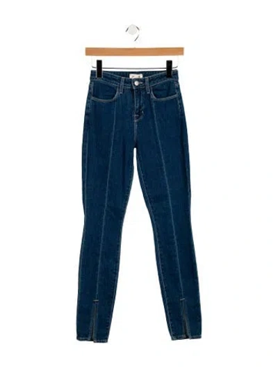Pre-owned L'agence Mid-rise Skinny Leg Jeans In Blue