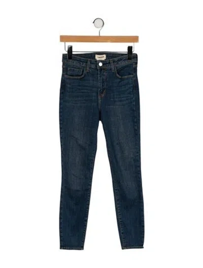 Pre-owned L'agence Mid-rise Skinny Leg Jeans In Blue