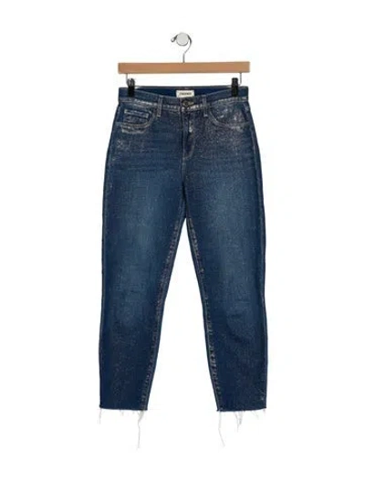 Pre-owned L'agence Mid-rise Skinny Leg Jeans In Blue