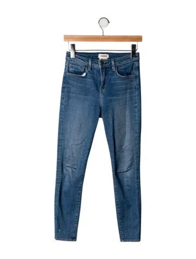 Pre-owned L'agence Mid-rise Skinny Leg Jeans In Blue