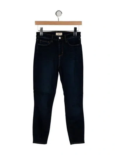 Pre-owned L'agence Mid-rise Skinny Leg Jeans In Blue