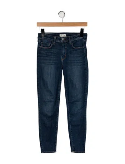 Pre-owned L'agence Mid-rise Skinny Leg Jeans In Blue