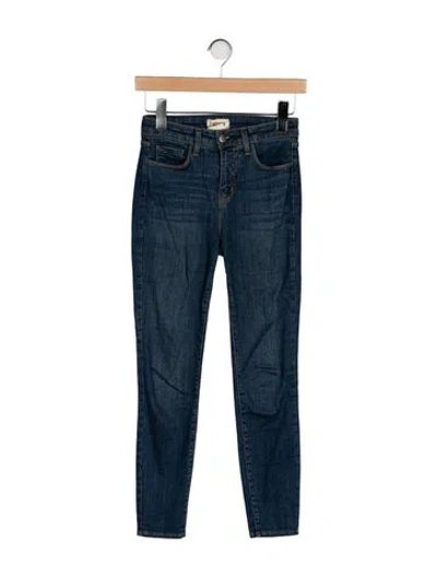 Pre-owned L'agence Mid-rise Skinny Leg Jeans In Blue