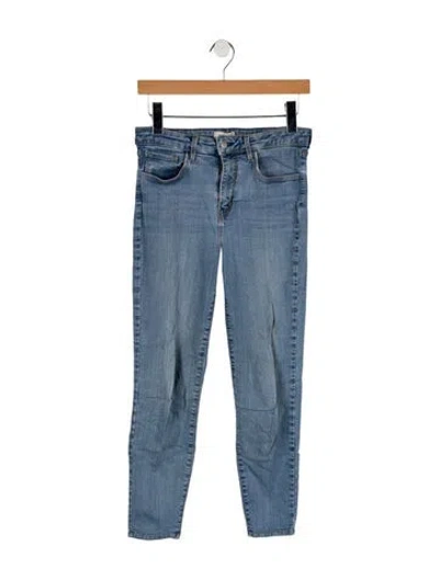 Pre-owned L'agence Mid-rise Skinny Leg Jeans In Blue