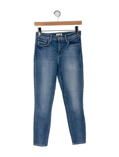 Pre-owned L'agence Mid-rise Skinny Leg Jeans In Blue