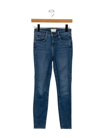 Pre-owned L'agence Mid-rise Skinny Leg Jeans In Blue